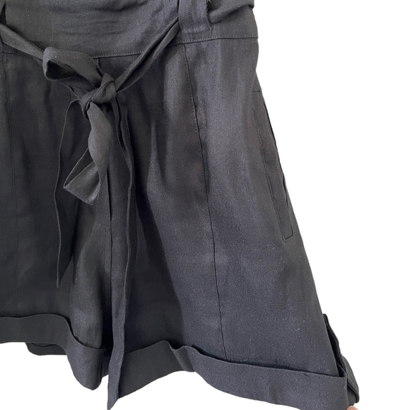 BEBE Linen Blend Short Romper In Black Size S - Picture 6 of 16